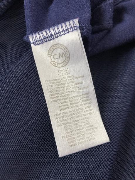 Tylová kolová sukně vel. 122/128 tm.modrá, tchibo,122