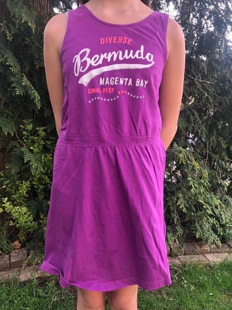 H&m 146/152 fialove saty bavlnene, h&m,146