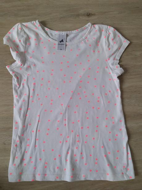 Bílé tričko s puntíky, palomino,134
