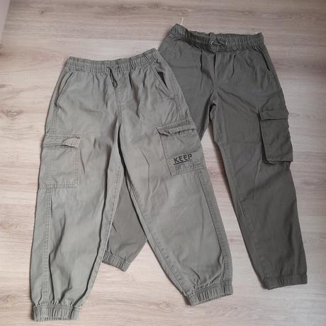 Dětské plátěné kalhoty (2 ks), c&a/y.f.k, vel. 134, c&a,134