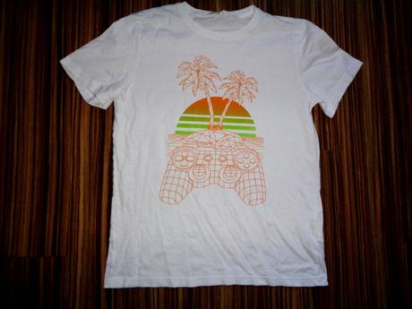 Krásné bílé tričko s palmami 158/164, h&m,158