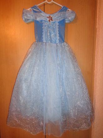 Karneval - modré šaty princezna - 11 -12 let, 