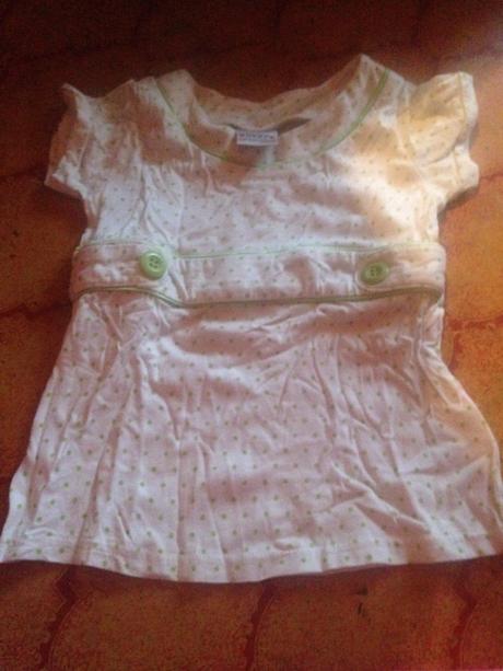 Dívčí tričko puntíky vel. 86 - 92, next,86