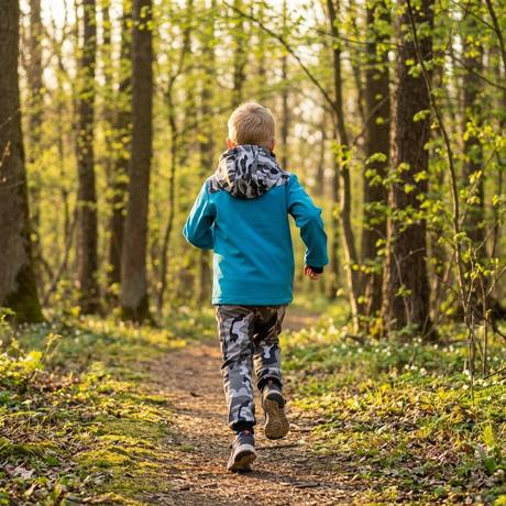 Softshellová bunda s fleecem, maskáč, 86 - 152