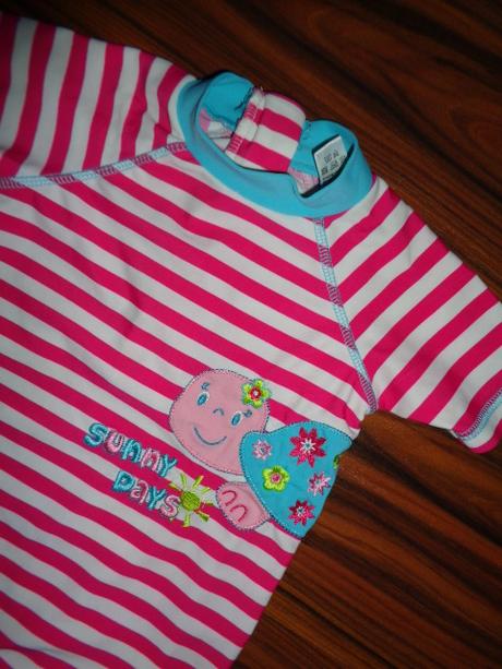 Luxusní pruhovaný plavkový overal s želvičkou, topolino,80