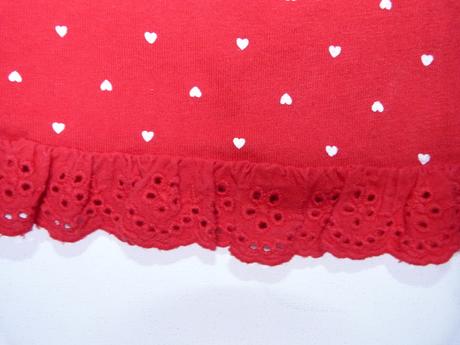 Bavlněné tričko s krajkou vel. 80, george,80