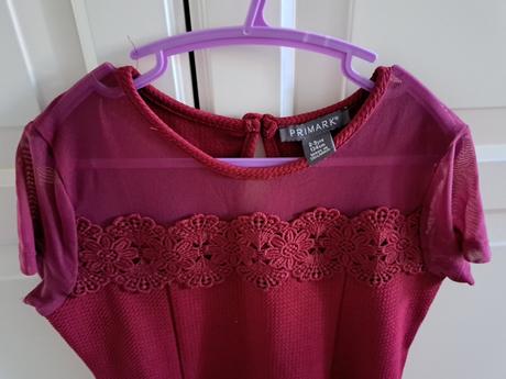 Vínové šaty primark, vel. 134, primark,134