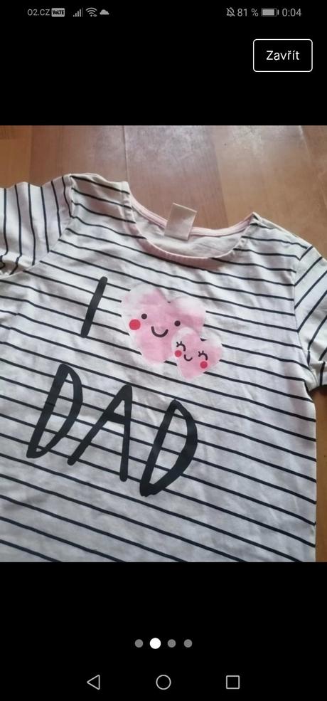 Dětské kratší šatičky/ delší tričko, h&m, h&m,104