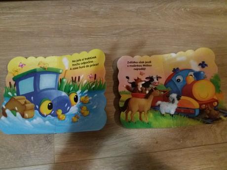 Leporela traktůrek a mašinka,