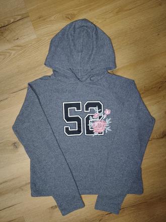 Dívčí svetr/mikina c&a 158/164 s kapucí, c&a,158