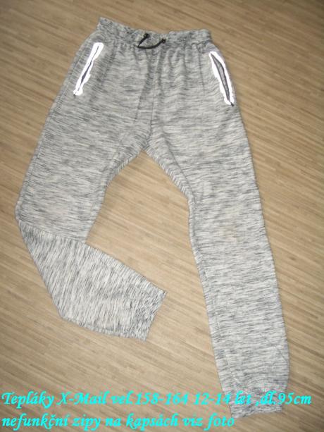 Tepláky x-mail vel.158-164 12-14 let, 158