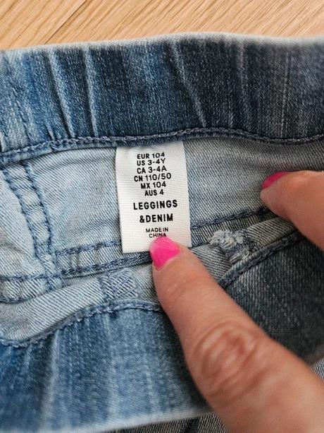 Džínové jegíny h&m, vel. 104, h&m,104
