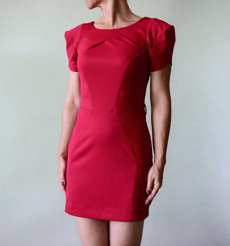 Červené minišaty -origami styl river island vel.34, river island,xs