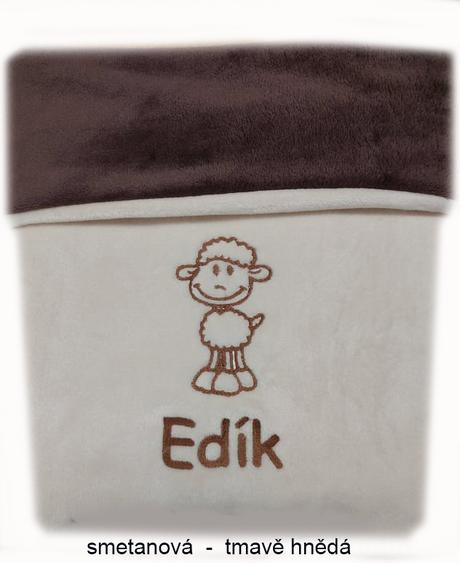 Deka s výšivkou jména na přání-více barev a obrázk,