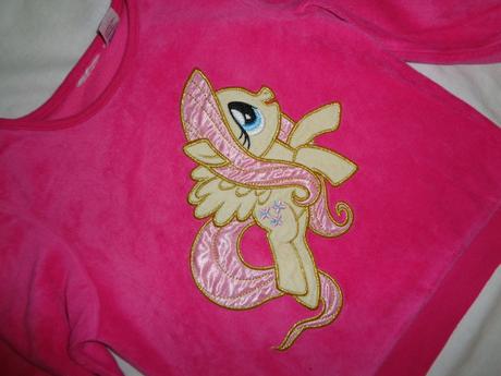 Luxusní sytě růžová sametová mikina s poníkem, hasbro,86