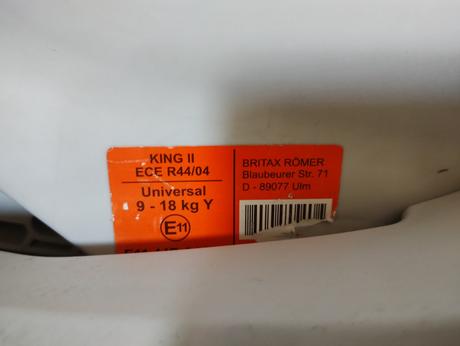 Autosedačka 9-18 kg britax romer king ii, britax