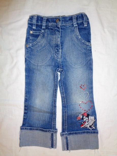 Super měkoučké elastické riflíky s minnie, c&a,92