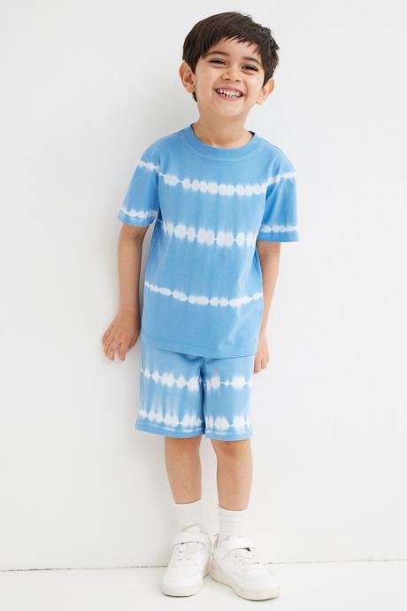 2-pack kraťasy h&m batikované modré + tmavé v. 140, h&m,140