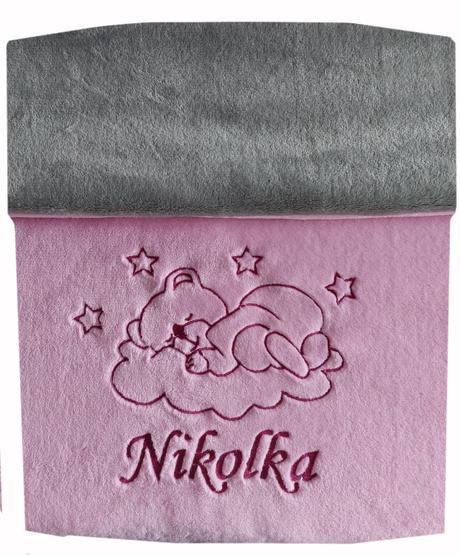 Deka s výšivkou jména na přání-více barev a obrázk,