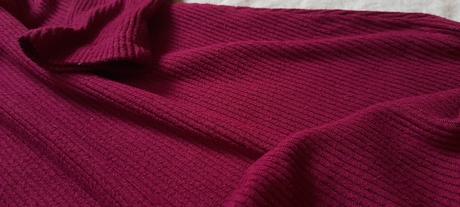 Fisherfield vínové áčkové úpletové šaty, 36