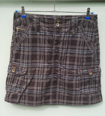 Manšestrová károvaná sukně esprit - vel.38, esprit,38