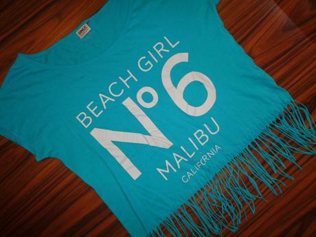 Luxusní tyrkysové volené tričko s třásněmi, only,m