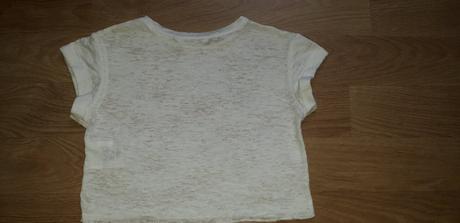 Crop tričko l. a. girl, h&m,134