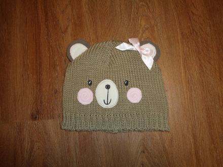 Tenká pletená čepice medvěd, 98