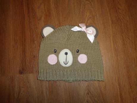 Tenká pletená čepice medvěd, 98