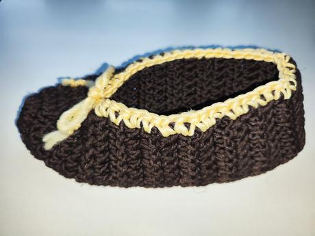 Ručně háčkované papuče cca 38-39, 39