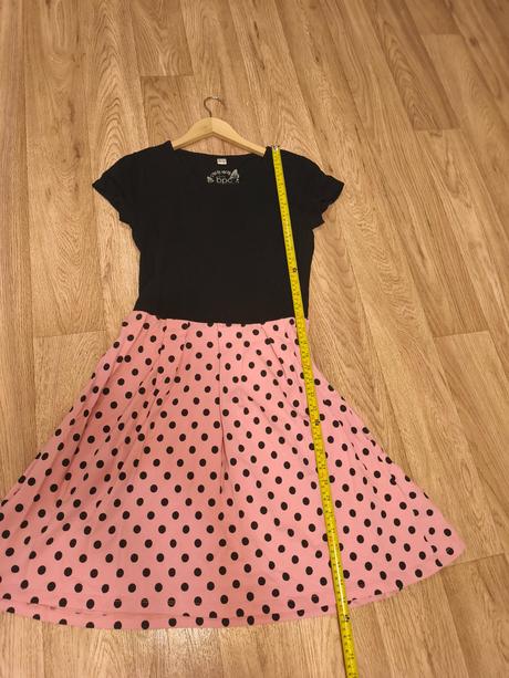 Bavlněné šaty s puntíky 164/170, s/m, bonprix,164