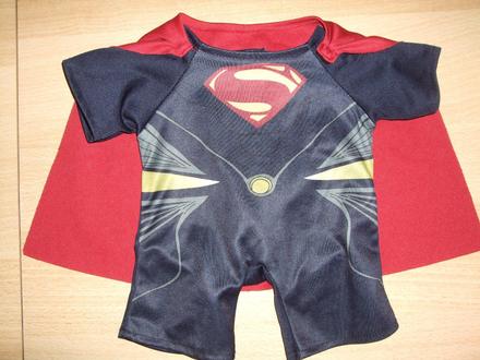 Kostým superman pre bábiku alebo plyšovú hračku,