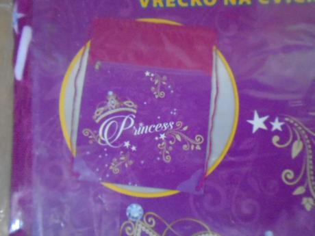 Sáček pytlík batoh na boty cvičky princezna, 