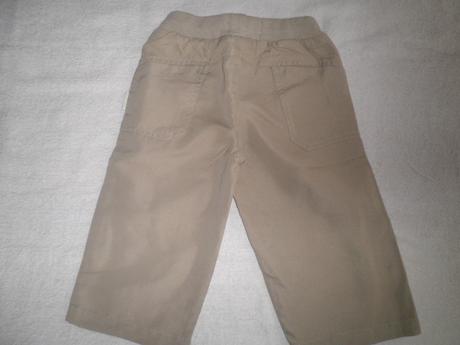 Slabé plátěné šusťáčky, babykap,74