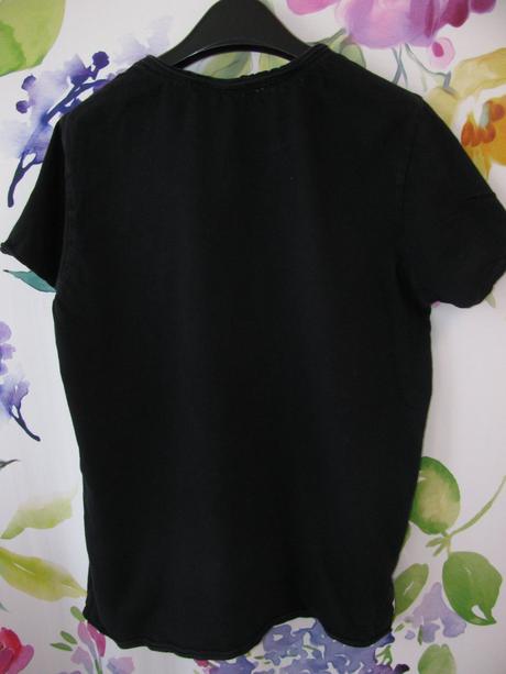 Černé bavlněné tričko s obrázkem-deeluxe, m