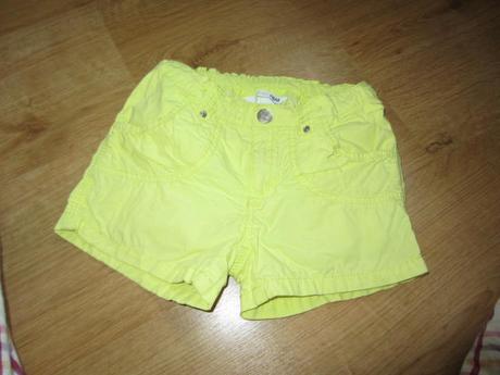 Neon kraťásky, šortky, h&m,116