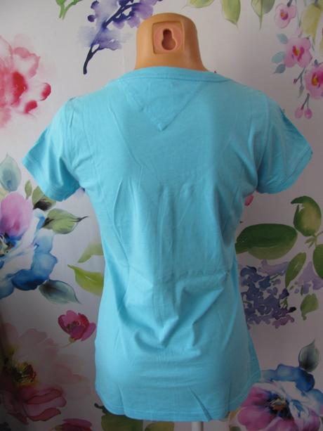 Bavlněné modré tričko s nápisem th, tommy hilfiger,m