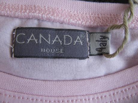 Růžové tričko se zlato zeleným nápisem crop top, house,104