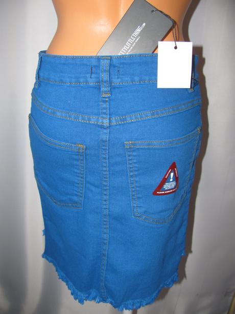 Džínová, elastická sukně-prettylittlething, 36