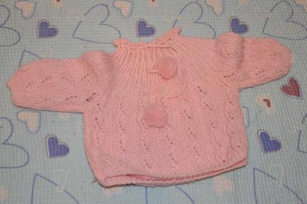 Pletený svetřík pro holčičku, 68