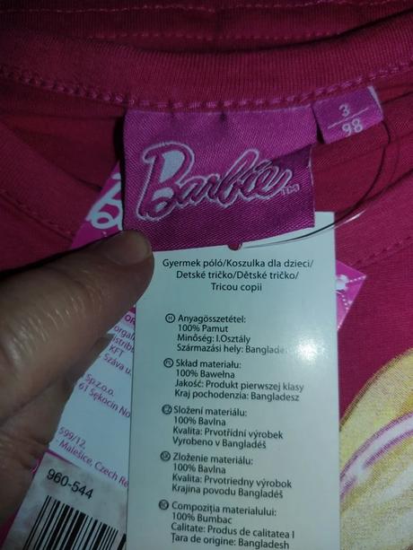 Triko dívčí barbie v.98, barbie,98