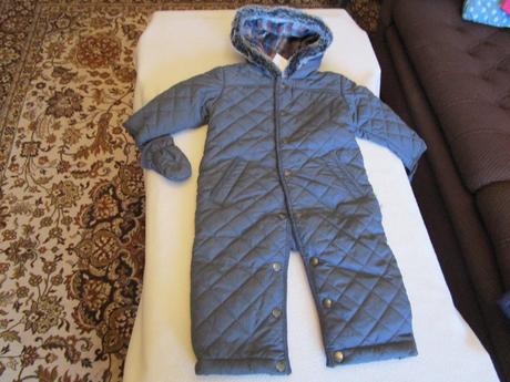 Nová tm. šedá prošívaná zimní kombinéza m-s, marks & spencer,80 / 86