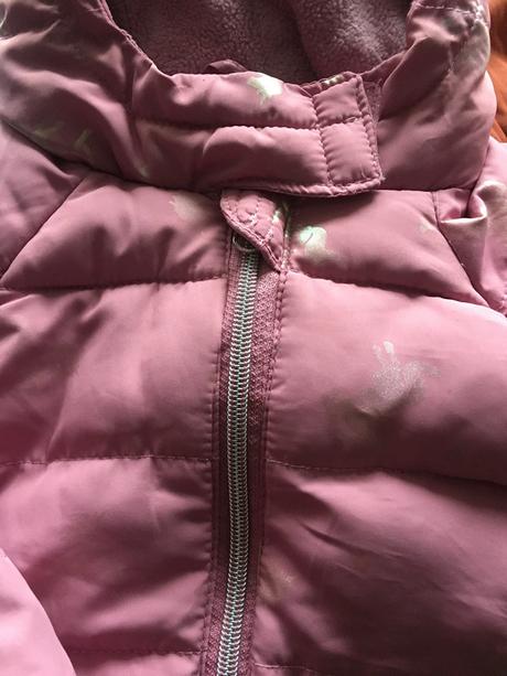 Vel. 92 starorůžová podzimní - zimní bunda s jedno, 92