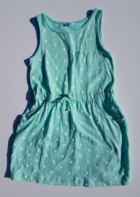 L129 dívčí letní šaty puntíky vel. 128, 128