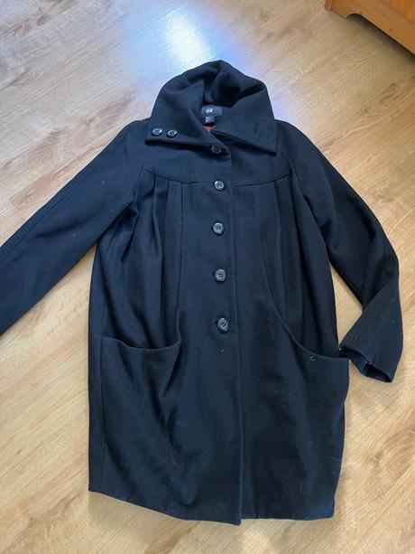 Pěkný vlněný kabátek hm, h&m,36