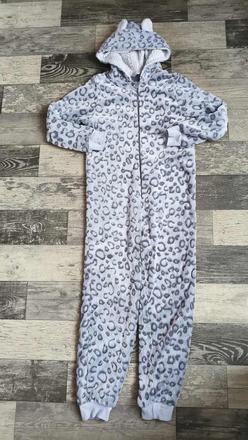 Overal micro plyš dívčí vel.146 gepardí vzor, primark,146