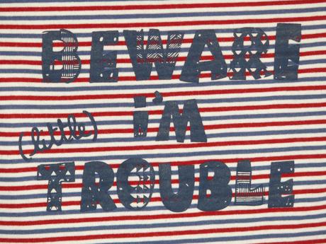 Pruhované tričko s nápisem, c&a,74