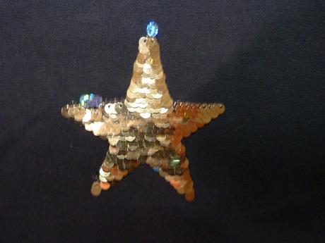 Tričko s flitrovými hvězdami vel. 134/140, tchibo,140