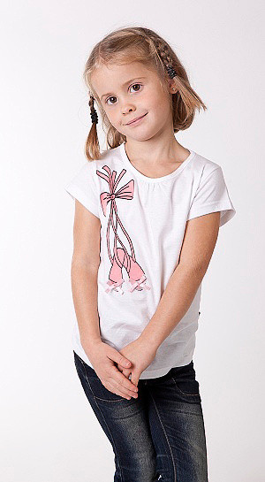 Dívčí bavlněné triko,český výrobce, coonoor,98