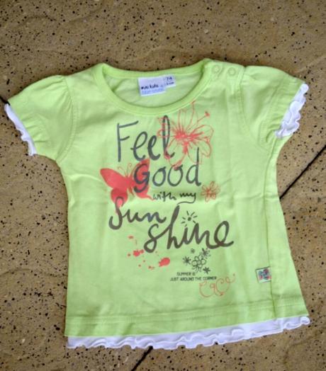 Tričko / triko krátký rukáv limetka, 74